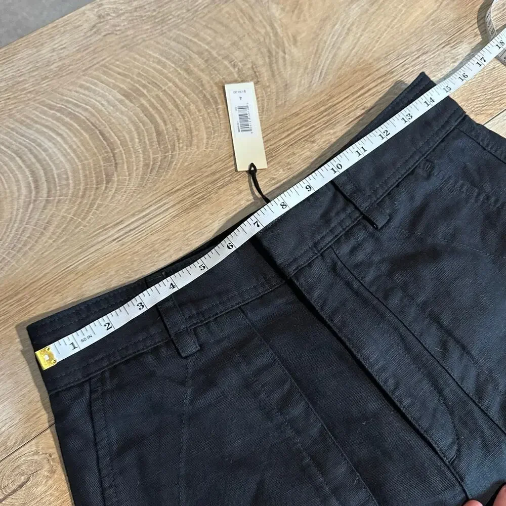 Banana Republic Mya Cotton Linen Cargo Pant Black 4